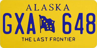 AK license plate GXA648