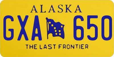 AK license plate GXA650