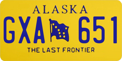 AK license plate GXA651