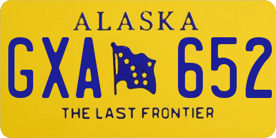 AK license plate GXA652