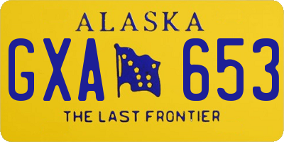 AK license plate GXA653