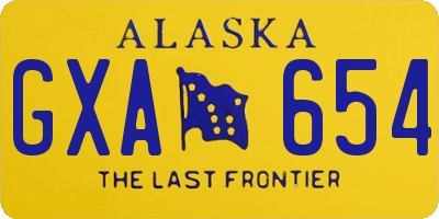 AK license plate GXA654