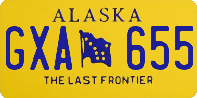 AK license plate GXA655