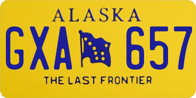 AK license plate GXA657