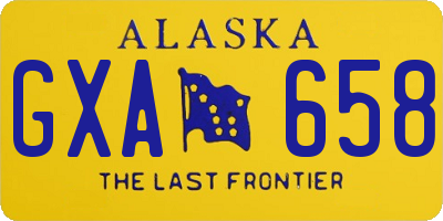 AK license plate GXA658