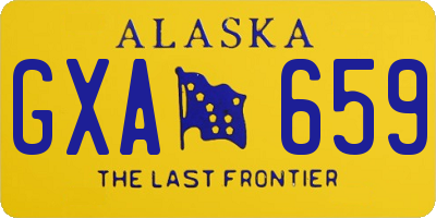 AK license plate GXA659