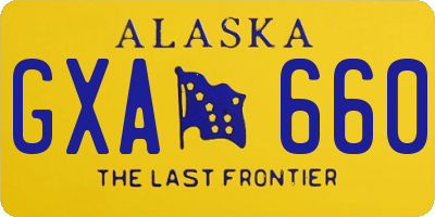 AK license plate GXA660