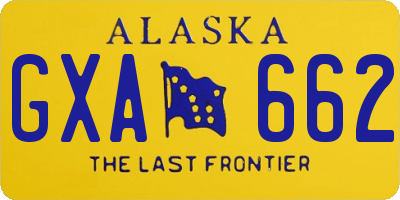 AK license plate GXA662