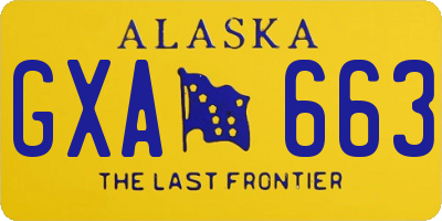 AK license plate GXA663