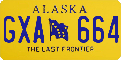 AK license plate GXA664