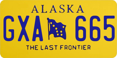 AK license plate GXA665