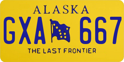 AK license plate GXA667