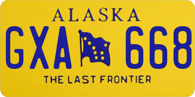 AK license plate GXA668