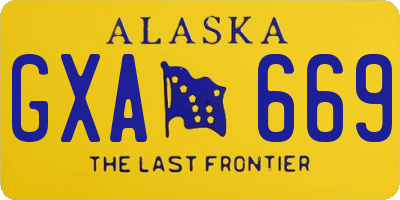 AK license plate GXA669