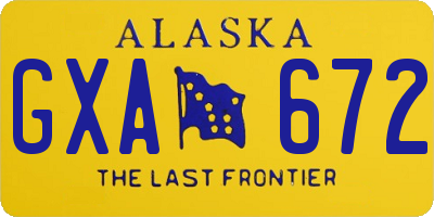 AK license plate GXA672