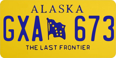 AK license plate GXA673