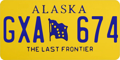 AK license plate GXA674