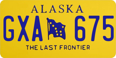 AK license plate GXA675