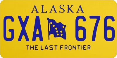 AK license plate GXA676