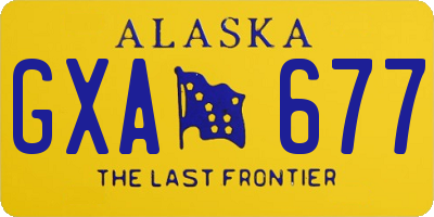 AK license plate GXA677