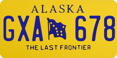 AK license plate GXA678