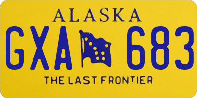 AK license plate GXA683