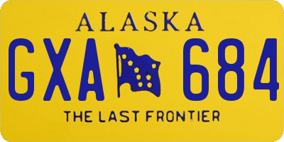 AK license plate GXA684