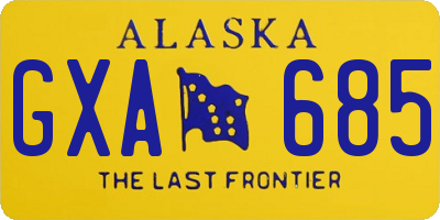 AK license plate GXA685