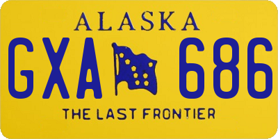 AK license plate GXA686