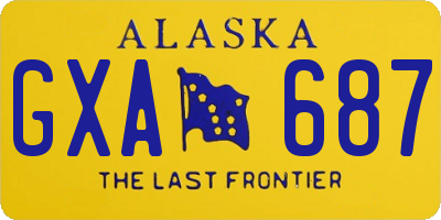 AK license plate GXA687