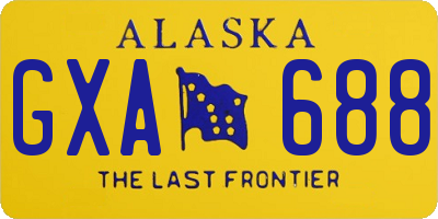 AK license plate GXA688