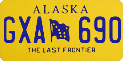 AK license plate GXA690