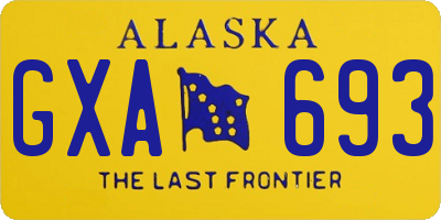 AK license plate GXA693