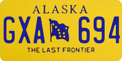 AK license plate GXA694