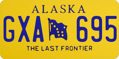 AK license plate GXA695