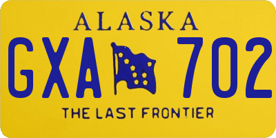 AK license plate GXA702