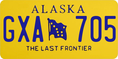 AK license plate GXA705