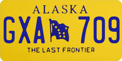 AK license plate GXA709