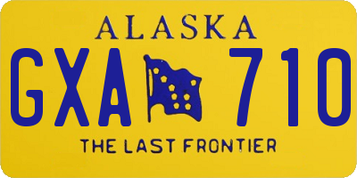 AK license plate GXA710