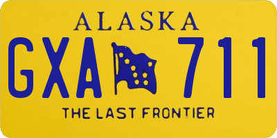 AK license plate GXA711