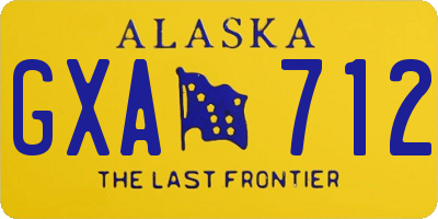 AK license plate GXA712