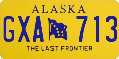 AK license plate GXA713