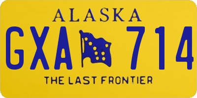 AK license plate GXA714