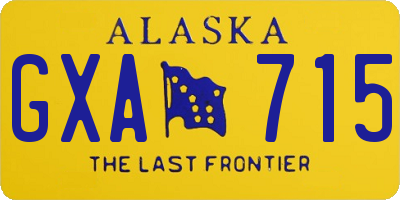 AK license plate GXA715