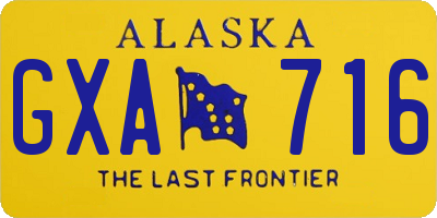 AK license plate GXA716