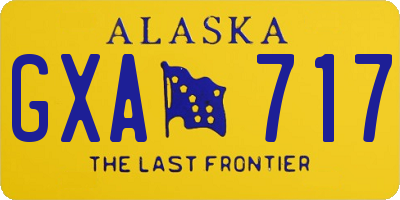 AK license plate GXA717