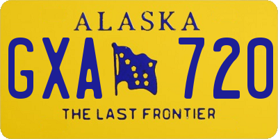 AK license plate GXA720
