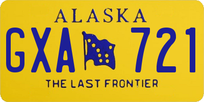 AK license plate GXA721