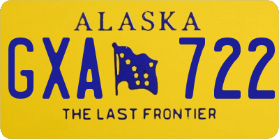 AK license plate GXA722