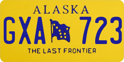 AK license plate GXA723